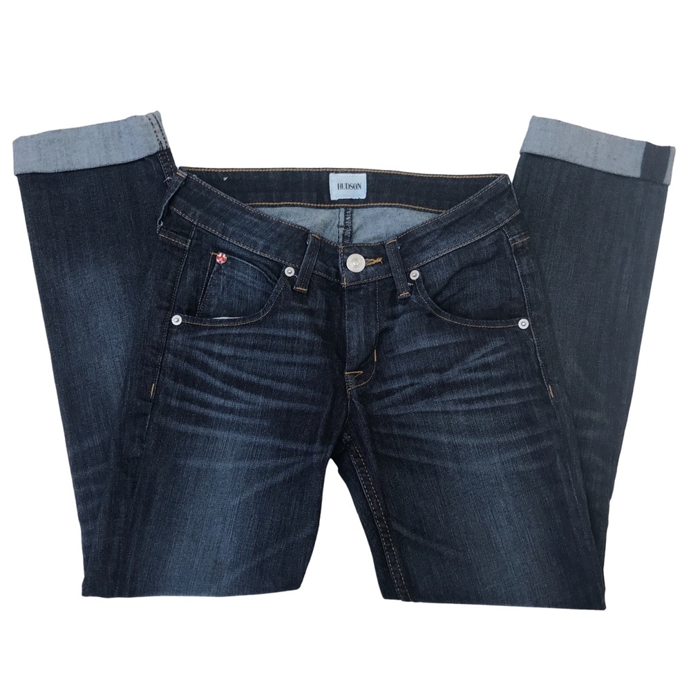 Hudson Bacara Crop Straight Cuffed Jeans  Sz 25